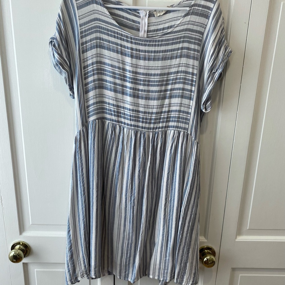 Altard State Striped Linen Looking Dress